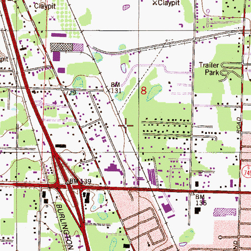 Topographic Map of Big Eagle Railroad Station, FL