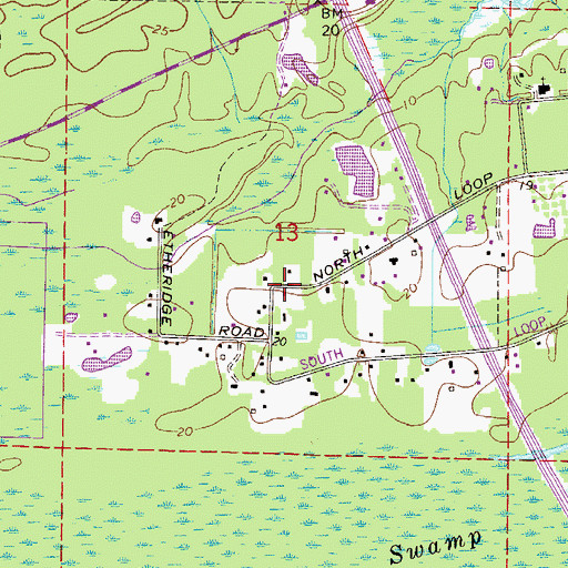 Topographic Map of Sherman Grove, FL