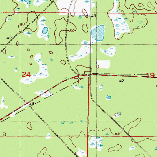 Topographic Map of Scrub Creek Church, FL
