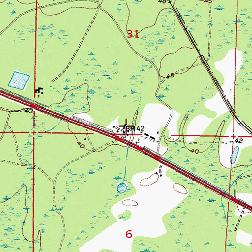 Topographic Map of Dixie County Fire Control Headquarters, FL