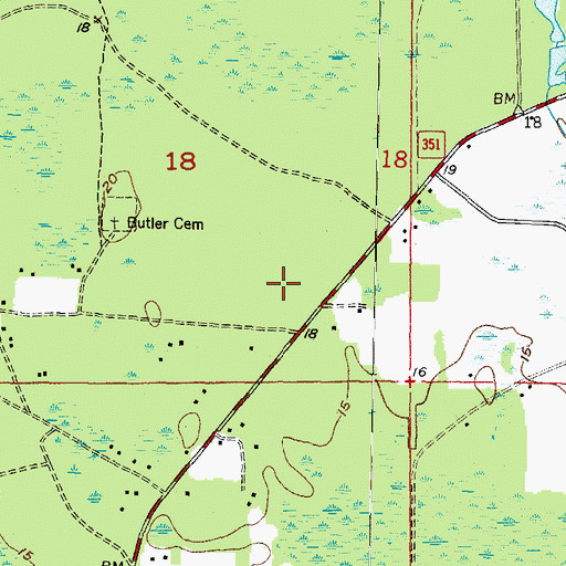 Topographic Map of Horseshoe, FL