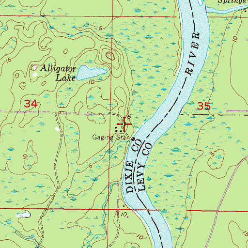 Topographic Map of Sunnyvale Fish Camp, FL