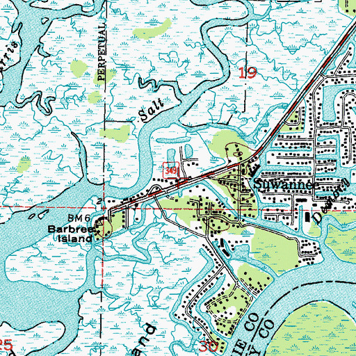 Topographic Map of Salt Creek Church, FL