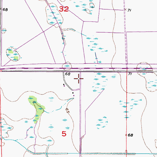 Topographic Map of Joshua, FL