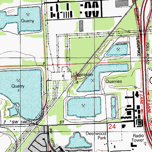 Topographic Map of Sterling Railroad Station, FL