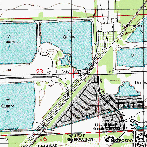 Topographic Map of Oolite Railroad Station, FL