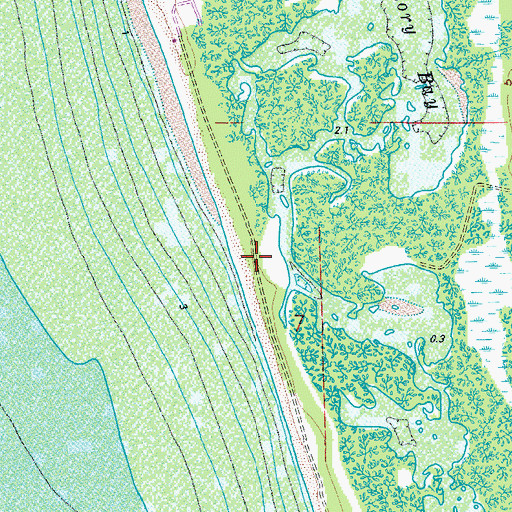 Topographic Map of Little Hickory Pass (historical), FL