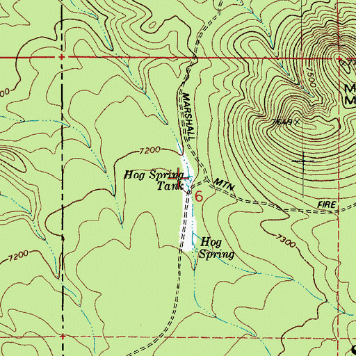 Topographic Map of Hog Spring Tank, AZ