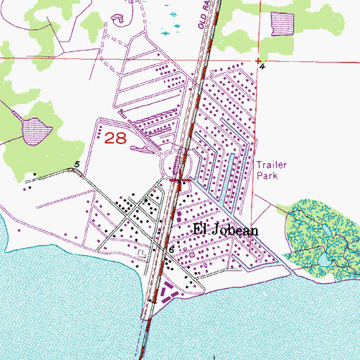 Topographic Map of Southland Station Railroad Station, FL