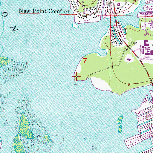 Topographic Map of Cedar Point, FL