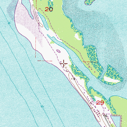 Topographic Map of Knight Island, FL