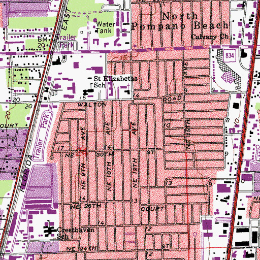 Topographic Map of Cresthaven, FL