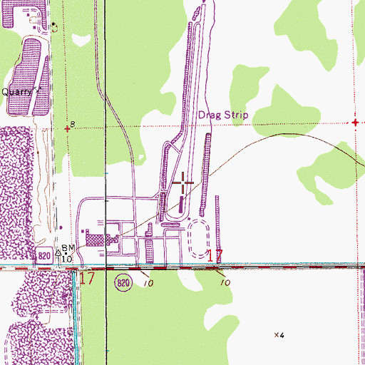Topographic Map of Miami Speedway Park, FL
