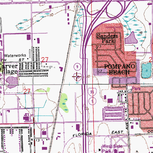 Topographic Map of Carver Homes Park, FL