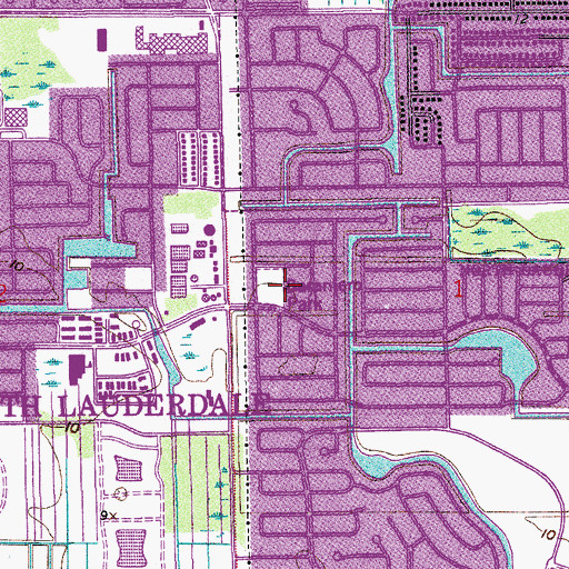 Topographic Map of Saraniero Park, FL
