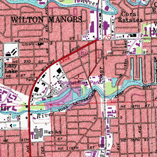 Topographic Map of Colohatchee Park, FL