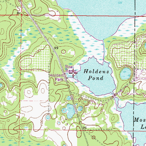 Topographic Map of Holden Park, FL