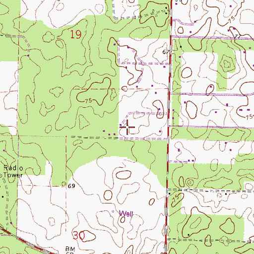 Topographic Map of Saint Thomas Church, FL