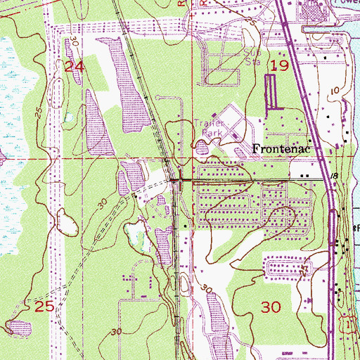 Topographic Map of Hardees Railroad Station, FL