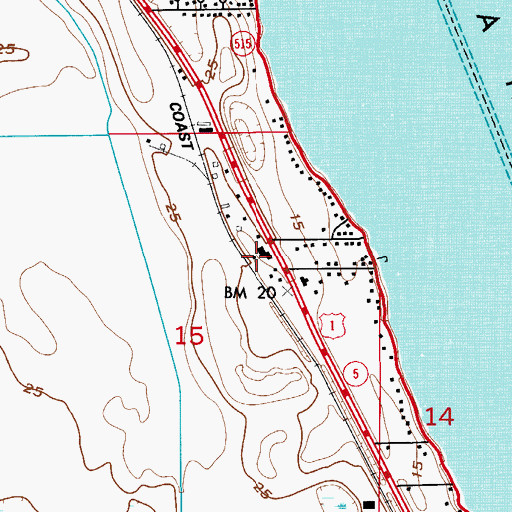 Topographic Map of Williams Railroad Station, FL