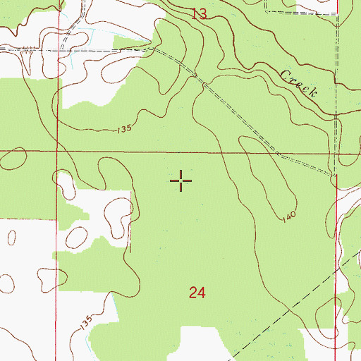 Topographic Map of Cattail Swamp, FL