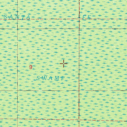 Topographic Map of Santa Fe Swamp, FL