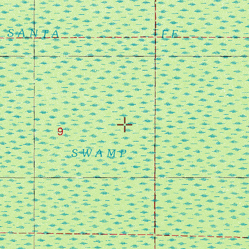 Topographic Map of Santa Fe Swamp, FL