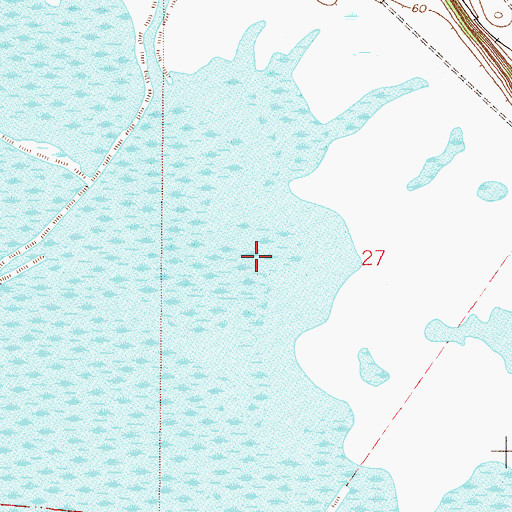 Topographic Map of Prairie Creek, FL