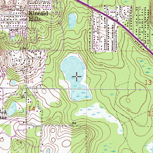 Topographic Map of Trout Lake, FL