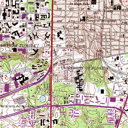 Topographic Map of Janes Railroad Station, FL