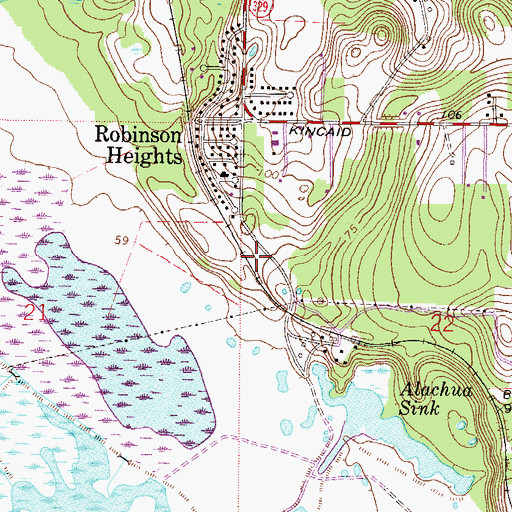 Topographic Map of Manka Railroad Station, FL