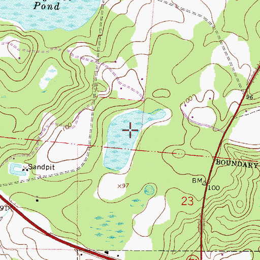 Topographic Map of Grass Pond, FL