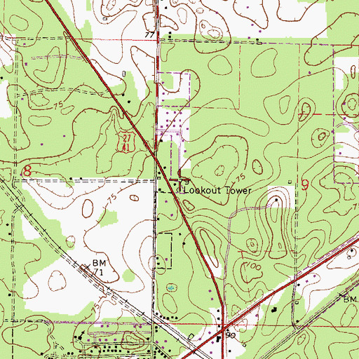 Topographic Map of Archer Forestry Site Tower, FL