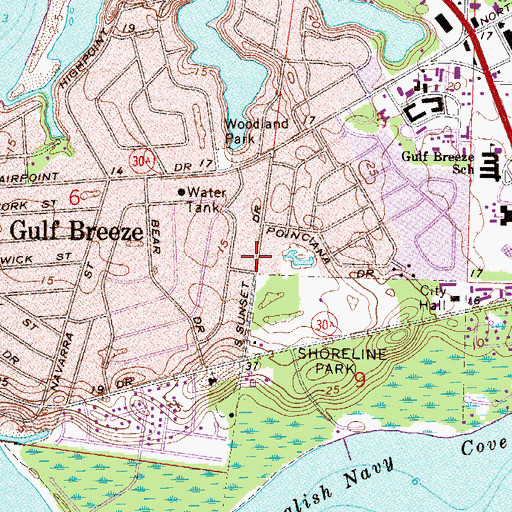 Topographic Map of Saint Francis of Assisi Episcopal Church, FL
