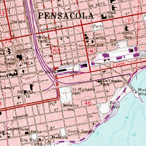 Topographic Map of Holy Cross Episcopal Church, FL