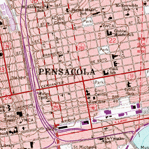 Topographic Map of Holy Trinity Episcopal Church, FL
