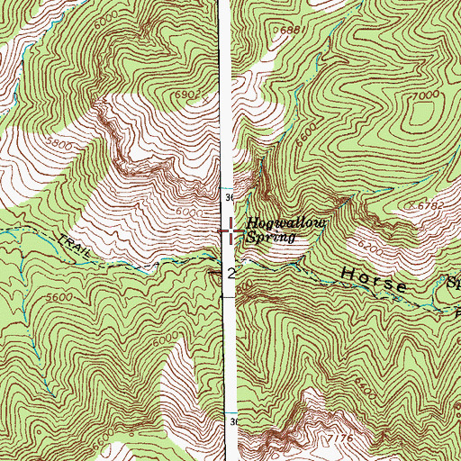 Topographic Map of Hogwallow Spring, AZ