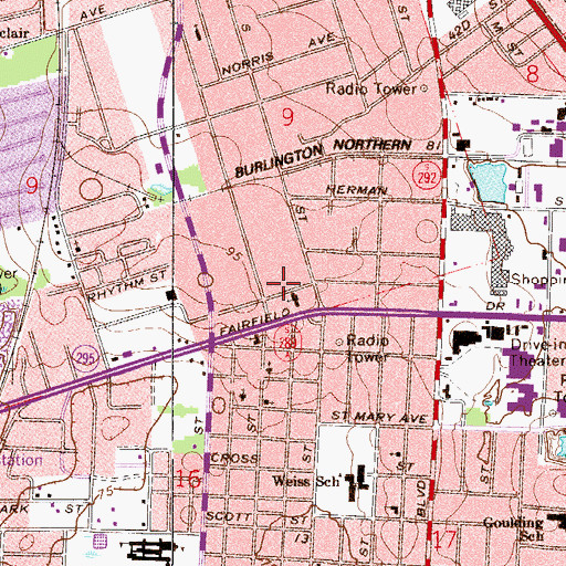 Topographic Map of Gulf Coast Christian Church, FL