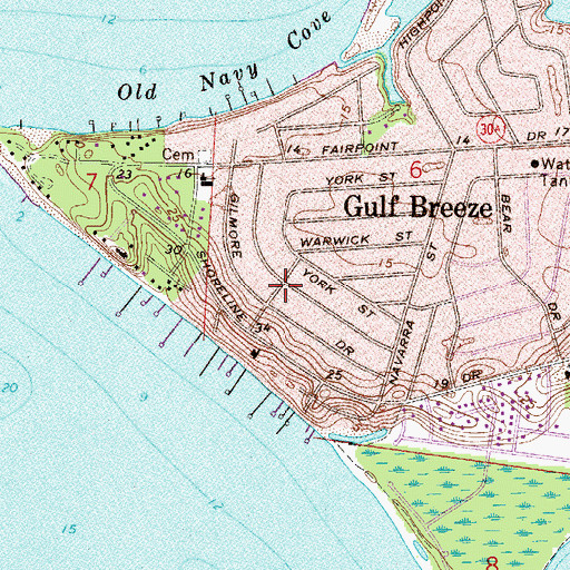 Topographic Map of Saint Sylvester Catholic Church, FL