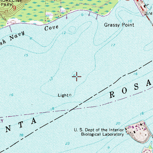 Topographic Map of Saint Anns Catholic Church, FL