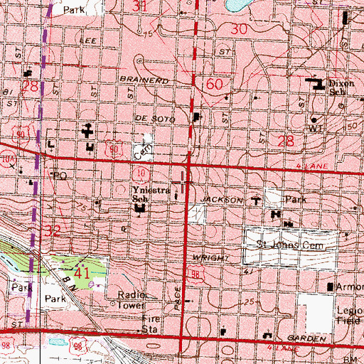 Topographic Map of Saint Jude Thaddeus Church, FL