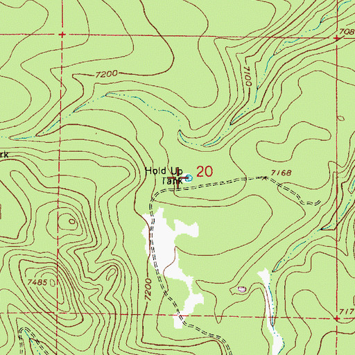 Topographic Map of Hold Up Tank, AZ