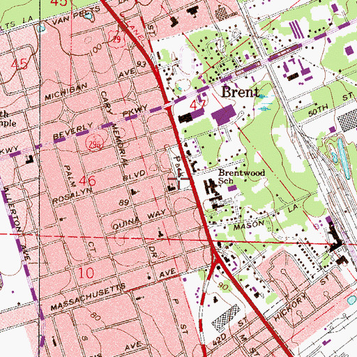 Topographic Map of Calvary Bible Church, FL