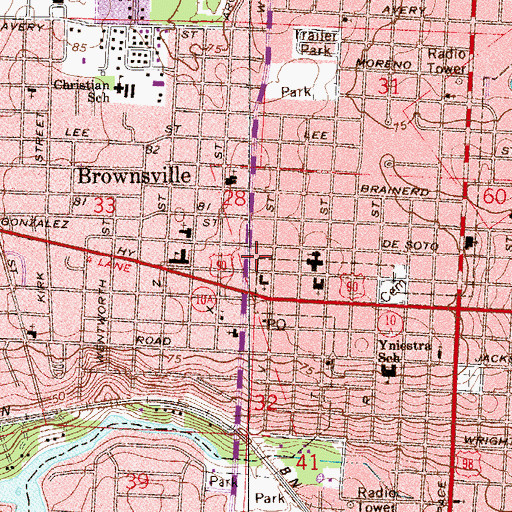 Topographic Map of West Pensacola Baptist Church, FL