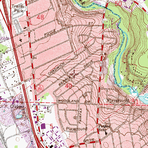 Topographic Map of Trinity Baptist Church, FL