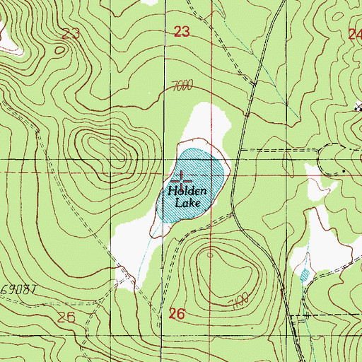 Topographic Map of Holden Lake, AZ