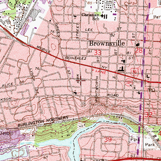 Topographic Map of Scenic Heights Baptist Church, FL