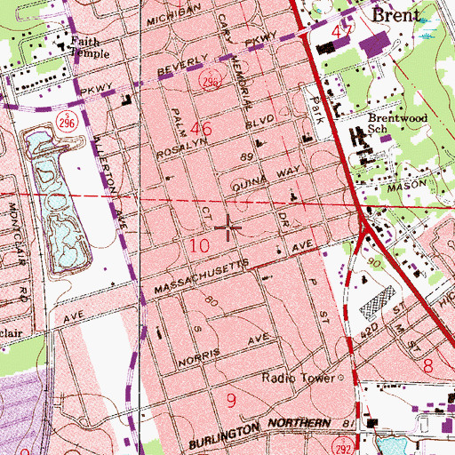 Topographic Map of Gonzalez Baptist Church, FL