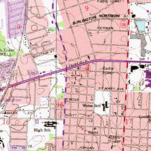 Topographic Map of Englewood Baptist Church, FL