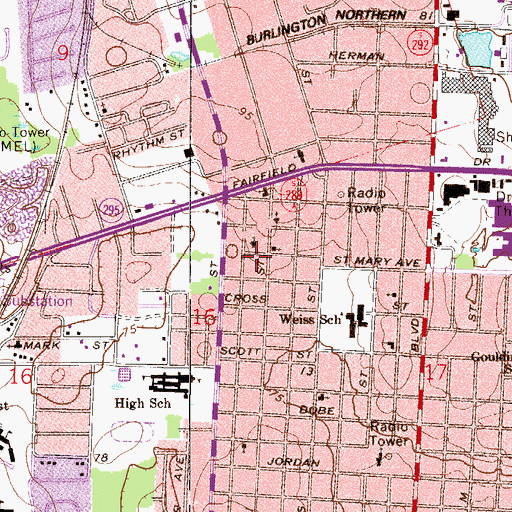 Topographic Map of Joy Baptist Church, FL